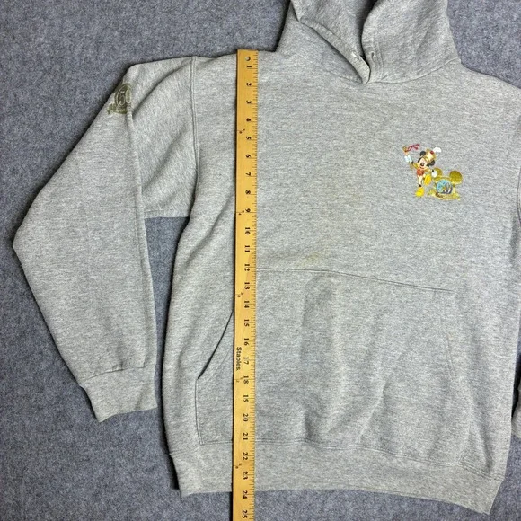Disney World 50th Anniversary Mickey Mouse Hoodie Mens Small Gray Pullover - Picture 5 of 9
